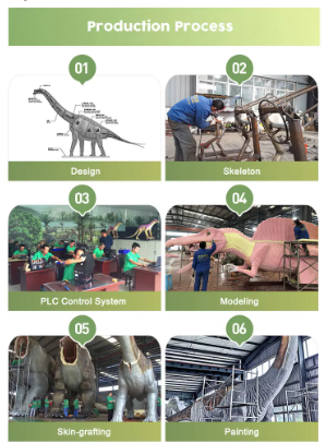 Pintu Dinosaur Gentian Kaca dengan Tengkorak T-Rex Realistik untuk Pintu Masuk Taman Tema, Hiasan Muzium (9)