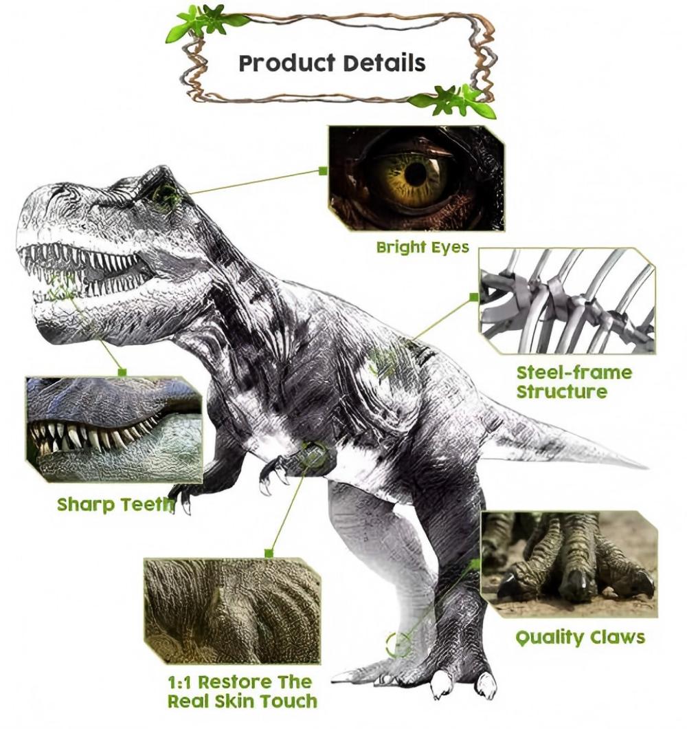 Animatronic Triceratops Model Hualong Technology for Theme Park Dinosaur Exhibition
